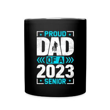 Lustige Stolzer Vater Eines Abschlussgeschenks - Tasse einfarbig - Schwarz - Vorne