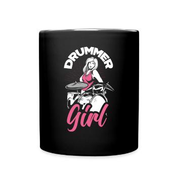 Drums Girl Drummer Gift - Mug uni - noir - Devant