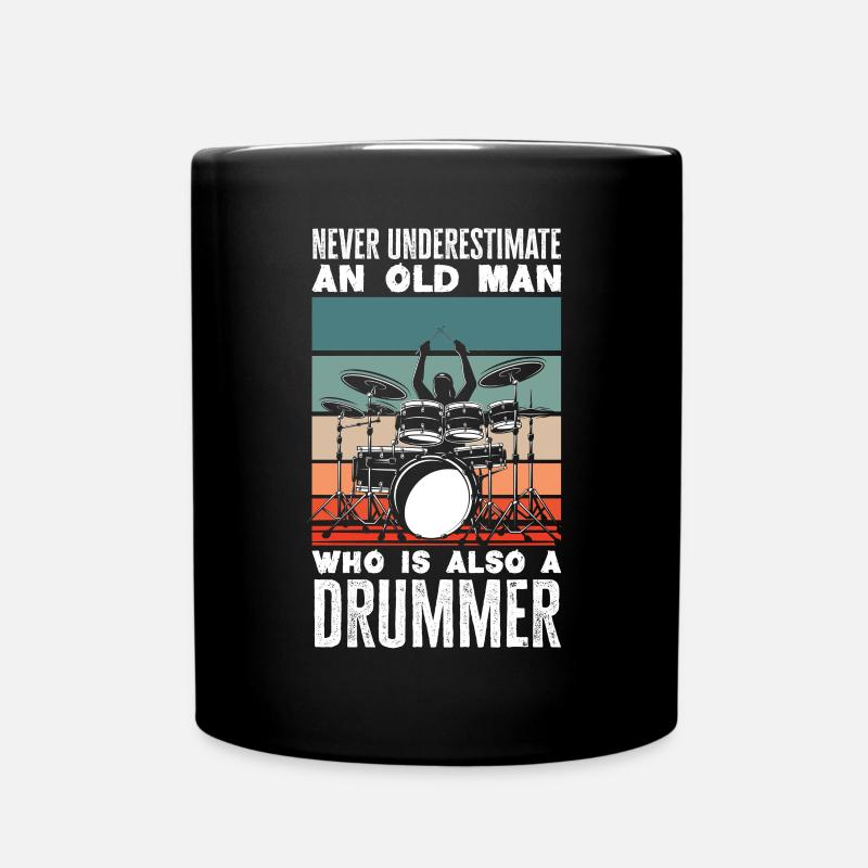Schlagzeug Schlagzeuger Geschenk - Tasse einfarbig - Schwarz