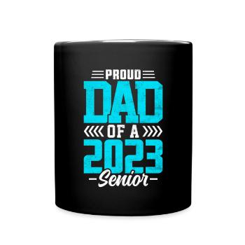 Lustige Stolzer Vater Eines Abschlussgeschenks - Tasse einfarbig - Schwarz - Vorne