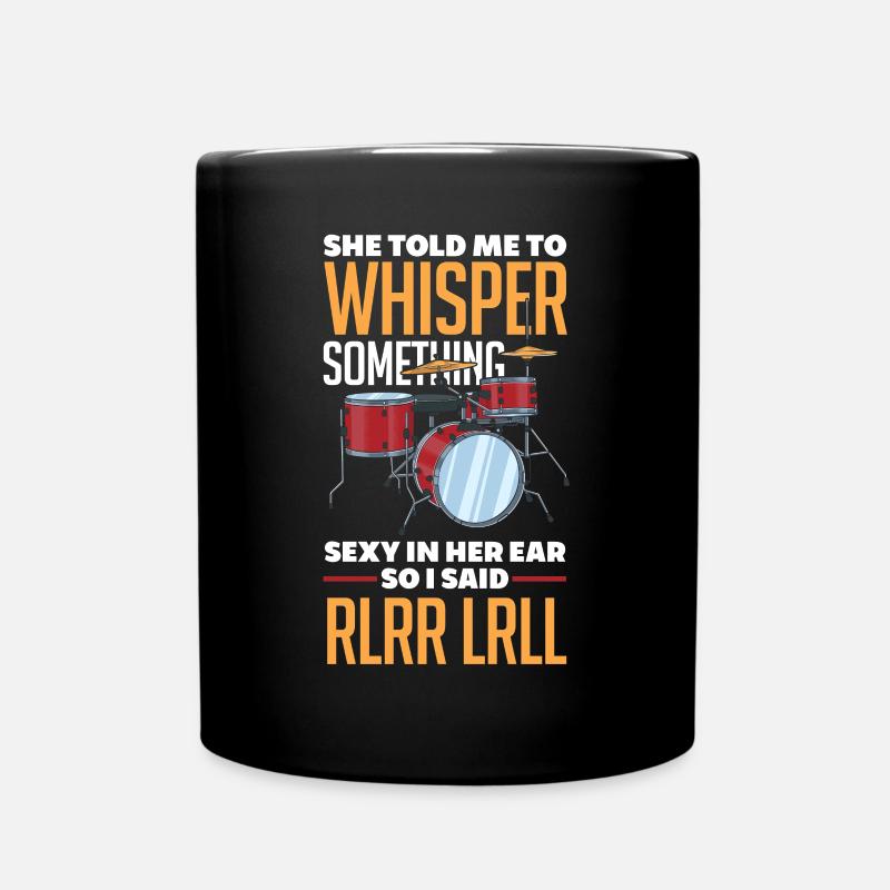 Schlagzeug Schlagzeuger Geschenk - Tasse einfarbig - Schwarz