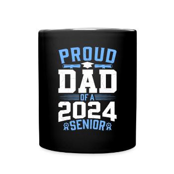 Lustige Stolzer Vater Eines Abschlussgeschenks - Tasse einfarbig - Schwarz - Vorne