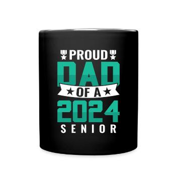 Lustige Stolzer Vater Eines Abschlussgeschenks - Tasse einfarbig - Schwarz - Vorne