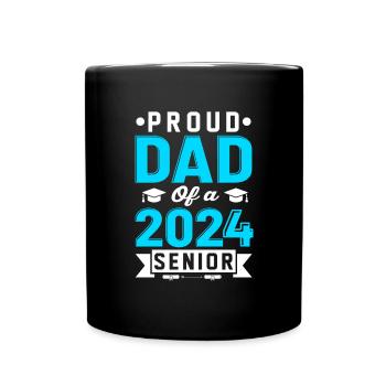 Lustige Stolzer Vater Eines Abschlussgeschenks - Tasse einfarbig - Schwarz - Vorne