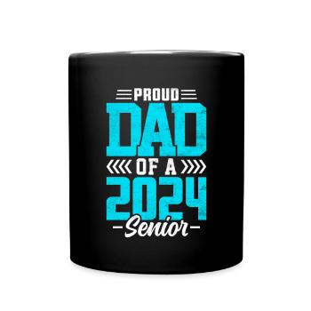 Lustige Stolzer Vater Eines Abschlussgeschenks - Tasse einfarbig - Schwarz - Vorne