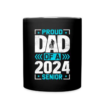 Lustige Stolzer Vater Eines Abschlussgeschenks - Tasse einfarbig - Schwarz - Vorne