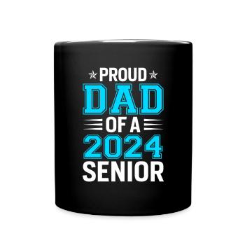 Lustige Stolzer Vater Eines Abschlussgeschenks - Tasse einfarbig - Schwarz - Vorne
