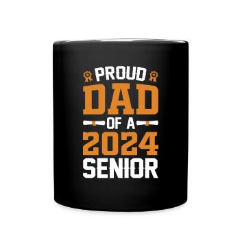 Lustige Stolzer Vater Eines Abschlussgeschenks - Tasse einfarbig - Schwarz - Vorne