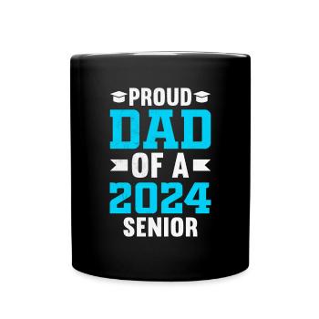 Lustige Stolzer Vater Eines Abschlussgeschenks - Tasse einfarbig - Schwarz - Vorne