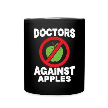 Médecins contre pommes Médecine Médecin - Mug uni - noir - Devant