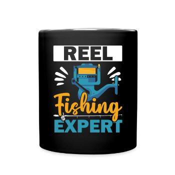 Fischer Angeln Fischer Fischfänger Fisch Fisch - Tasse einfarbig - Schwarz - Vorne