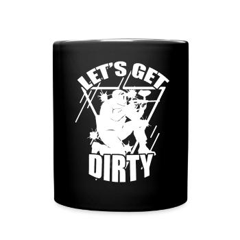 paintball lets get dirty markierer farbmarkierer - Tasse einfarbig - Schwarz - Vorne
