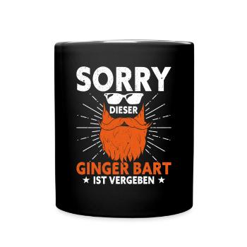 Désolé cette barbe est pardonnée Homme barbu - Mug uni - noir - Devant