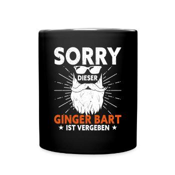 Désolé cette barbe est pardonnée Homme barbu - Mug uni - noir - Devant