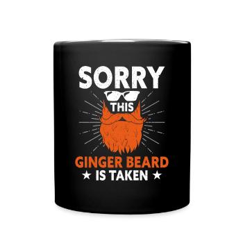 Désolé cette barbe est pardonnée Homme barbu - Mug uni - noir - Devant