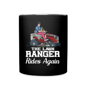 Le garde forestier conduit à nouveau la tonte de la fête des pères - Mug uni - noir - Devant