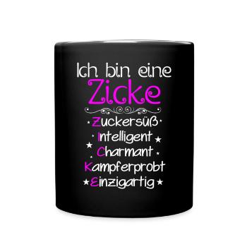 Ich Bin Eine Definition Spruch Freches - Tasse einfarbig - Schwarz - Vorne