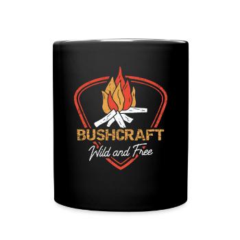Bushcraft - Bushcraft wild and free - Full Colour Mug - black - Front