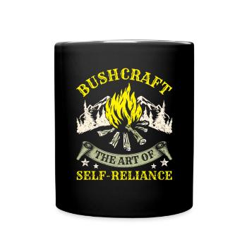 Bushcraft - Bushcraft the art of Self reliance - Tasse einfarbig - Schwarz - Vorne