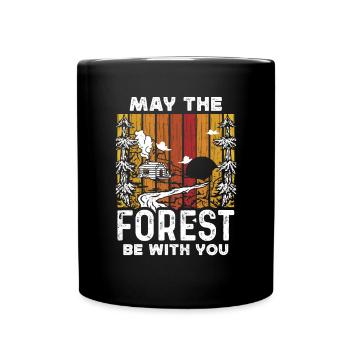 Bushcraft - May The Forest Be With You - Full Colour Mug - black - Front