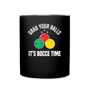 Boccia Petanque Boule Bocciaspieler Lyonnais - Tasse einfarbig - Schwarz - Vorne