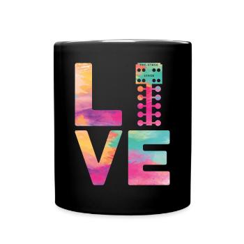 Drag Racing Race Car Aquarelle - Mug uni - noir - Devant