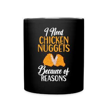 Cadeaux de pépites de poulet - Mug uni - noir - Devant