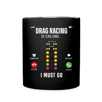 Drag Racing Race Car Phone Display - Full Colour Mug - black - Front