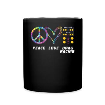 Drag Racing Race Car Girl Retro - Tasse einfarbig - Schwarz - Vorne