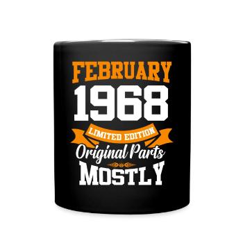 Février 1968 Cadeau d’anniversaire vintage - Mug uni - noir - Devant