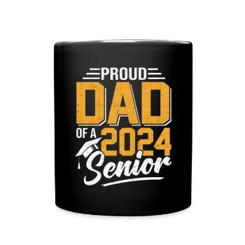 Lustige Stolzer Vater Eines Abschlussgeschenks - Tasse einfarbig - Schwarz - Vorne