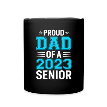 Lustige Stolzer Vater Eines Abschlussgeschenks - Tasse einfarbig - Schwarz - Vorne