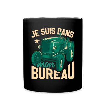 Paysan Agriculteur Tracteur - Mug uni - noir - Devant