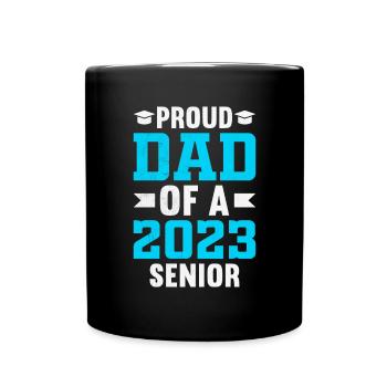 Lustige Stolzer Vater Eines Abschlussgeschenks - Tasse einfarbig - Schwarz - Vorne