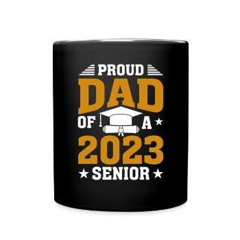 Lustige Stolzer Vater Eines Abschlussgeschenks - Tasse einfarbig - Schwarz - Vorne