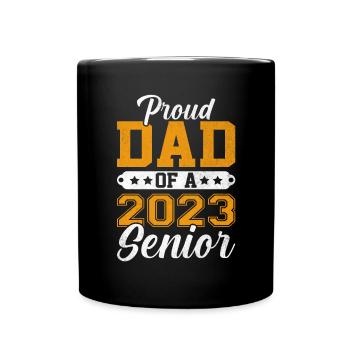 Lustige Stolzer Vater Eines Abschlussgeschenks - Tasse einfarbig - Schwarz - Vorne