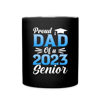 Lustige Stolzer Vater Eines Abschlussgeschenks - Tasse einfarbig - Schwarz - Vorne