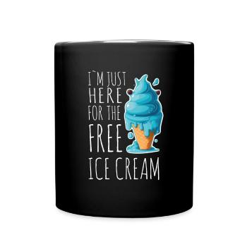 Crème glacée Crème glacée molle Je suis ici pour la crème glacée - Mug uni - noir - Devant