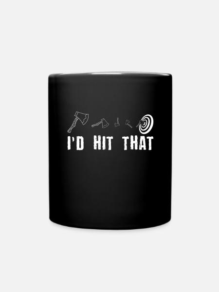 Axtwurf Axe Wurfspiel - Tasse einfarbig - Schwarz