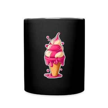 Crème glacée Crème glacée molle Je suis ici pour la crème glacée - Mug uni - noir - Devant