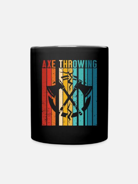 Axtwurf Axe Wurfspiel - Tasse einfarbig - Schwarz