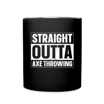 Axtwurf Axe Wurfspiel - Tasse einfarbig - Schwarz - Vorne