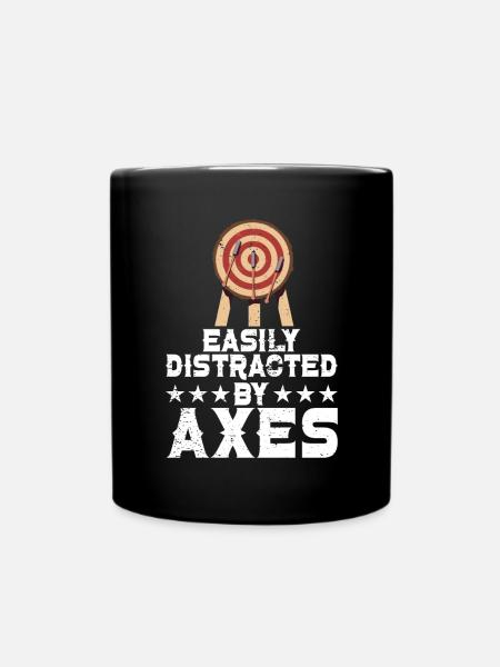 Axtwurf Axe Wurfspiel - Tasse einfarbig - Schwarz