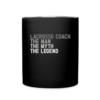 Lacrosse Coach Stick - Full Colour Mug - black - Front