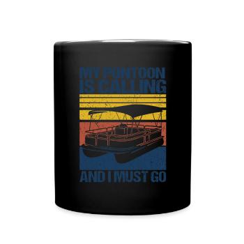 Pontoon Queen -Boat Pontoon -Women - Full Colour Mug - black - Front