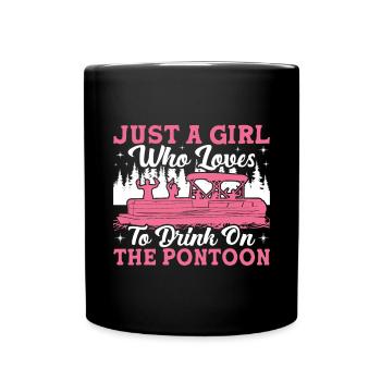 Pontoon Queen -Boat Pontoon -Women - Full Colour Mug - black - Front