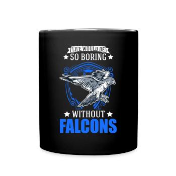 Falconer Gift Falconry Kestrel - Full Colour Mug - black - Front