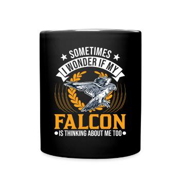 Falcon Gift Falcon Breeding Falcon Breeder Falconer - Full Colour Mug - black - Front
