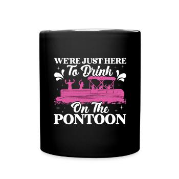 Pontoon Queen -Boat Pontoon -Women - Full Colour Mug - black - Front