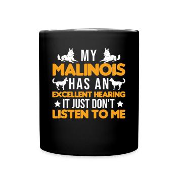 Malinois Gift Belgian Shepherd - Full Colour Mug - black - Front